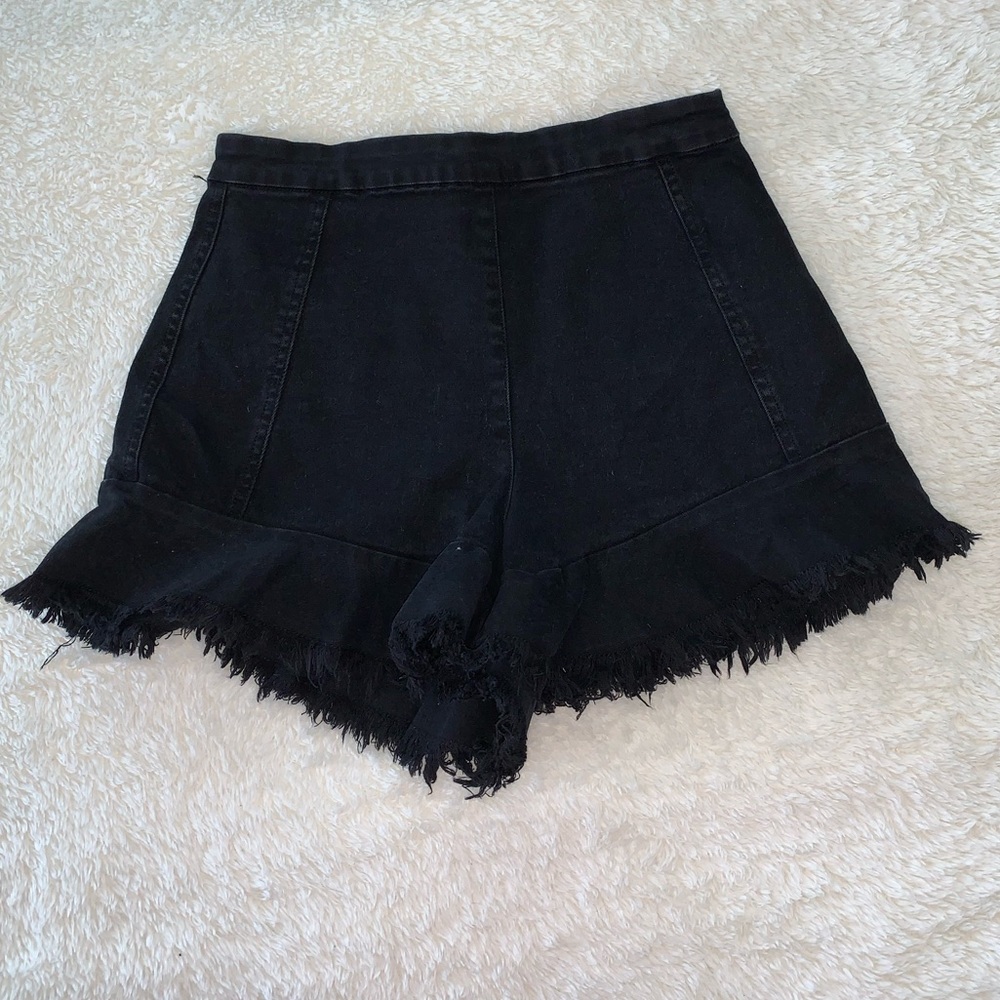Black High wasted shorts